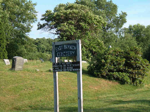 East Branch cemetery sign