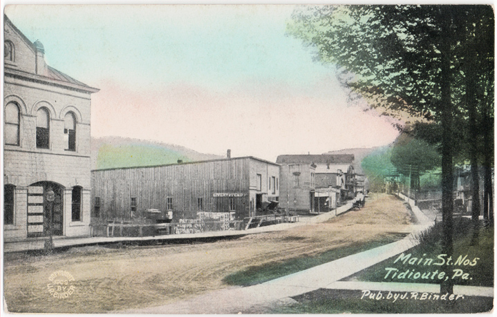 Postcard of Tidioute by J.R. Binder, copyright 1909.