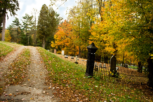 One of the entrances to the Tidioute Cemetery