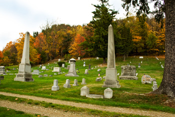 Tidioute Cemetery with large stones